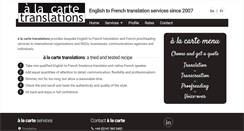 Desktop Screenshot of alacarte-translations.com