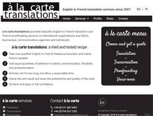 Tablet Screenshot of alacarte-translations.com